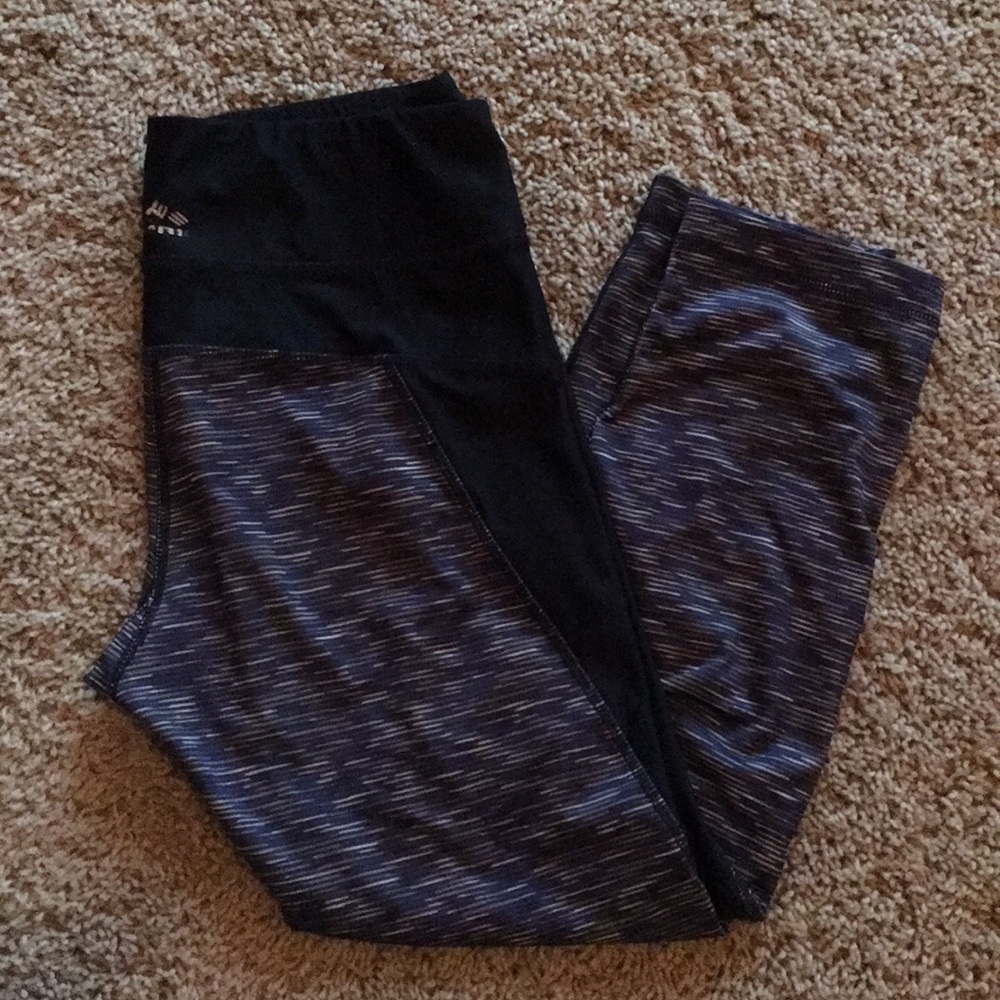 RBX workout leggings, grey and black